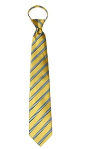 Men's Stripe Classic Pretied Zipper Necktie Formal Weddings Business Prom - Picture 1 of 3