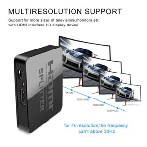 Plug&Play HDMI Splitter 1 In 2 Out 1080P 4K 1X2 HDCP Stripper 3D Power Amplifier - Picture 1 of 6