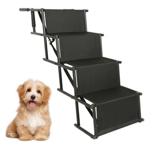 Escalera para perros plegable de 4 niveles para coche hasta 30 kg rampa para perros escalera para perros estable - Imagen 1 de 29