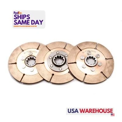Tilton 64140-9-ABA-06, Set of 3 Brown Metallic 3 Plt Clutch Disk Pack 10 Spline  - Image 1 of 4