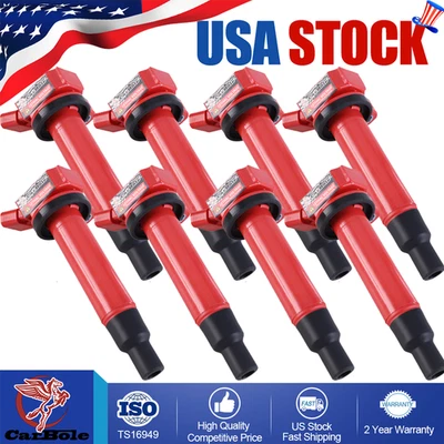 Paquete de 8 bobinas de encendido UF230 para Lexus GX470 2000-09 Toyota Tundra Sequoia 4,7 L V8 Foto 1 de 4