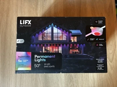Nuevas luces exteriores permanentes LIFX LFXSL50-30 30 luces LED alero 50 pies 2700 lúmenes Foto 1 de 4