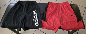 ADIDAS PUMA boys 4 / 5 lot Of 2 Basketball Sport Active Shorts - Picture 1 of 9