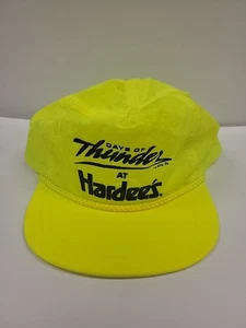 Days Of Thunder At Hardee's Strap Back Trucker Hat Nylon Cap Neon Yellow Rope - Picture 1 of 5