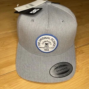 DC Shoe YOUTH Badger Heather Gray Blue A-Frame Trucker Snapback Hat Boys 55cm - Picture 1 of 14