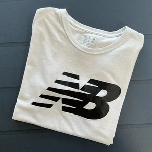 New Balance White Logo T-Shirt – Size L, Ladies - Picture 1 of 5