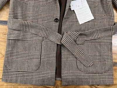 NWT Sartorio Kiton Silk Cashmere Linen Special Order Belted Field Blazer Jacket - Image 1 of 4