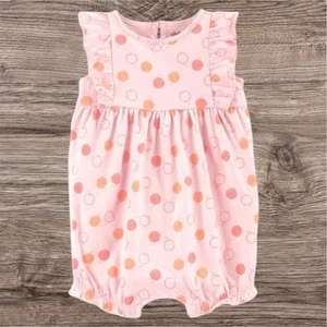 Carters Infantil Niñas Talla 18 Meses Melocotón Traje de Sol Mameluco Sol Vestido Body Nuevo con Etiquetas - Imagen 1 de 2