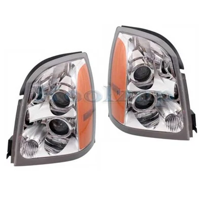 CAPA For 04-09 SRX Front Halogen Headlight Headlamp Head Light w/Bulb PAIR SET Foto 1 de 4