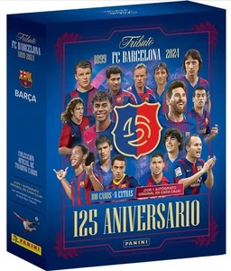 2024/25 PANINI FC BARCELONA TRIBUTE 125TH ANNIVERSARY SOCCER HOBBY BOX - Picture 1 of 3