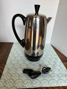 Vtg Farberware 12 Cup Coffee Percolator Pot 142B Stainless Steel BM SW 1 - Picture 1 of 6