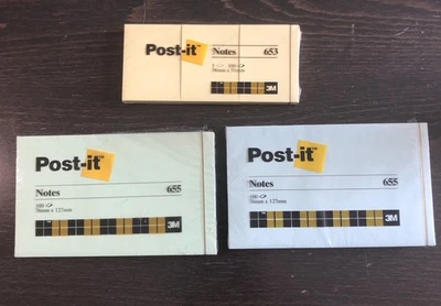 5 x Vintage Retro 3m Post it Notes 76mm x 127mm & 38mm x 51mm 100 sheets - Image 1 of 4