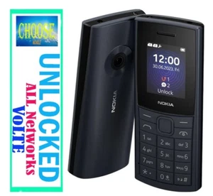 Unlocked Dual SIM| VoLTE } Nokia 110 4G 2023 1.8" Camera FM Web Bluetooth Black - Picture 1 of 1