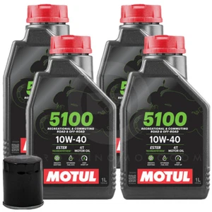 Service Kit 4L Motul 5100 10W40 Filter Hiflo HF303 Honda CBF 500 ABS 2008 - Picture 1 of 4