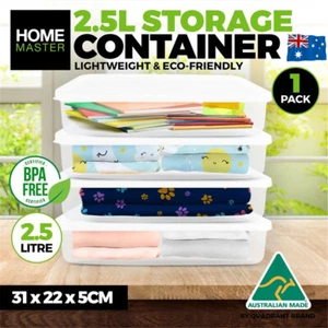 1/4pcs Stackable Storage Box Plastic Container Food Document Office Organizer AU - Picture 1 of 5