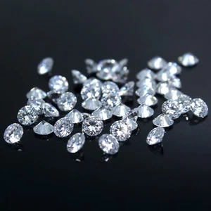 Lote de 50 piezas naturales color DE VVS1 corte brillante suelto blanco 1,20 mm diamante redondo - Imagen 1 de 7