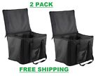 2 PACK Insulated BLACK 15" x 12" x 12 Sandwich Sub Delivery Food Pan Carrier Bag