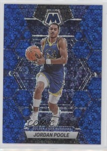 2022-23 Panini Mosaic Blue Fast Break Prizm /85 Jordan Poole #7