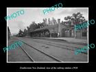 OLD LARGE HISTORIC PHOTO FEATHERSTON NEW ZEALAND THE RAILWAY STATION c1920