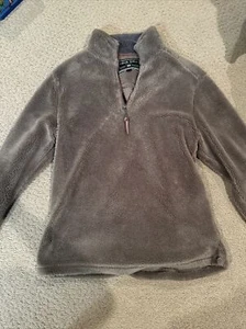 True Grit Fuzzy Zip Pullover Herren Medium Stehkragen Kunstfell - Bild 1 von 1