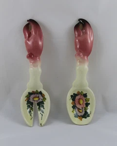 2 Hand-Painted Decorative Ceramic Spoons, Crab Leg. 25Cm Height. - Picture 1 of 2