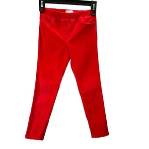 Boden Corduroy Jeggings Pants size 8 Y Red Skinny Elastic Waist Pull On Girls - Picture 1 of 5