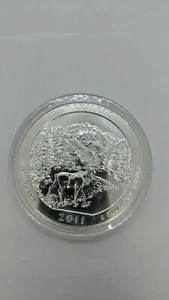 2011 5 Oz Silver Coin America the Beauty Olympic National Park, WA - In Capsule - Picture 1 of 5