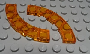 Lego Fliese - Kachel 1x5 rund Transparent Orange 2 Stück - Picture 1 of 1