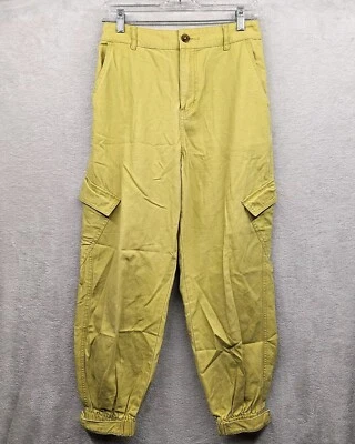 Pantalones Forever 21 Mujer Medianos Amarillo Carga Gorpcore Jogger Naturaleza Boho Foto 1 de 4