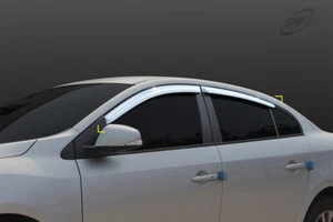 SAFE Chrome Weather shields 4pcs for 2010 - 2017 Renault Fluence 4dr sedan - Picture 1 of 7