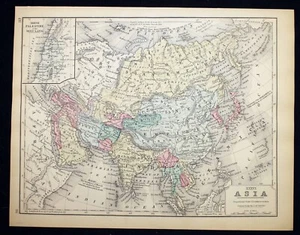Antique Map 1865 Asia Austro Hungary Servia Montenegro Transylvania Romania - Picture 1 of 17