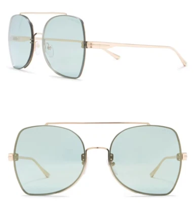 TOM FORD Scout TF656 28Q 58mm Oversized Butterfly Sunglasses Gold / Green - Image 1 of 4