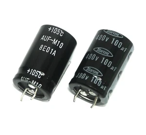 1pc Electrolytic Capacitor AUF-M10 100uF 400V +105℃ Snap In φ22x35mm Marcon - Picture 1 of 3