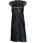 Vtg Petra Fashions Black Lace Slip Nightgown Dress Size S Made In Usa