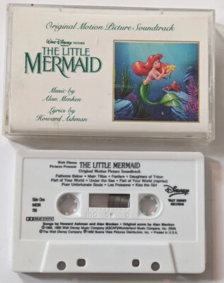 The LITTLE MERMAID Cassette Tape 1989 Movie Soundtrack Walt Disney CRC 6403N - Image 1 of 3