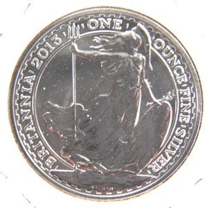 2013 Britannia 2 Pound Fine Silver 1oz Coin - Picture 1 of 2