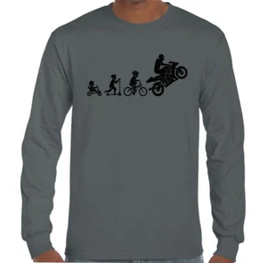 Motorbike Evolution - Mens Funny Superbike T-Shirt Motorcycle Sports Bike Biker - Picture 1 of 12