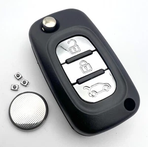 For Renault Clio Kangoo Megane Modus 3 Button Remote Flip Key Repair Kit Case - Picture 1 of 3