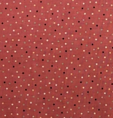Tela acolchada de algodón verde borgoña rosa malva lunares MBT por yarda Foto 1 de 4
