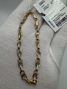 Vintage Ukraine Multi Tone Gold 585 14K Bracelet Product Symbol Elegant 2.79g - Picture 1 of 10