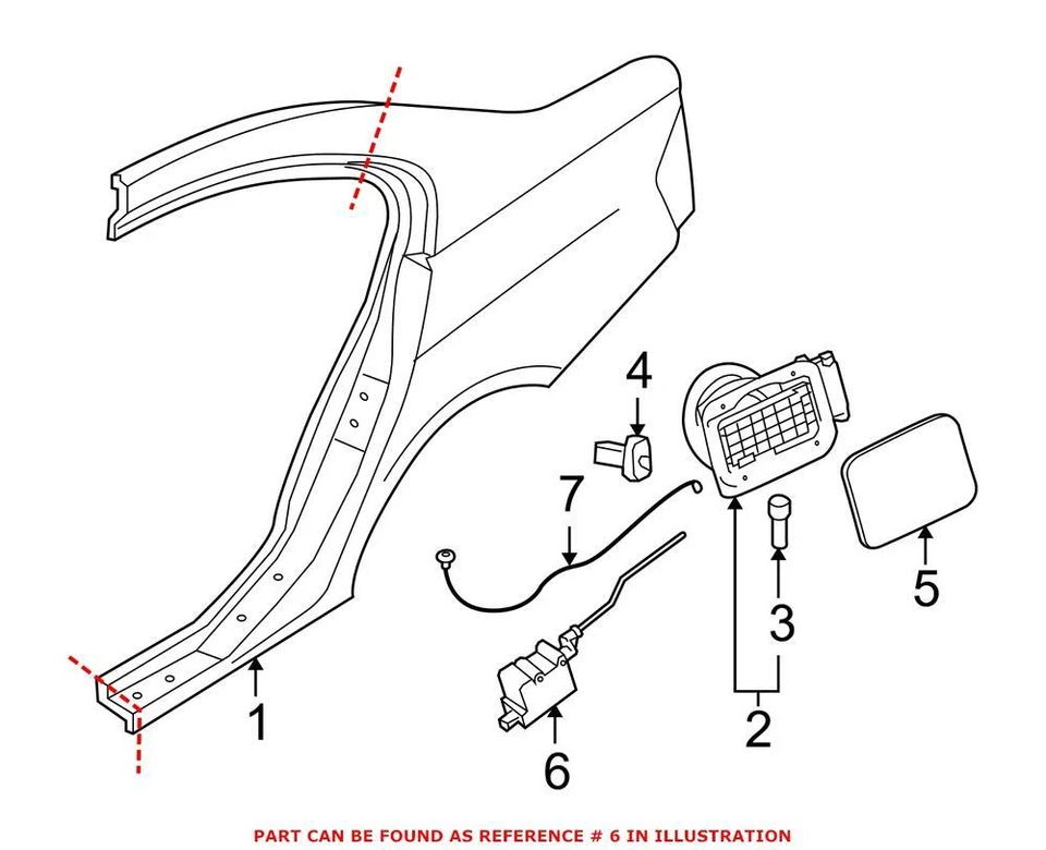 Actuador de cerradura de puerta de llenado de combustible trasero genuino OEM para BMW 328i 328i xDrive 328xi Foto 1 de 1