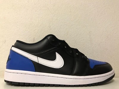 Nike Air Jordan 1 Bajo Negro Blanco Juego Royal 553558-042 Talla 12 Foto 1 de 4