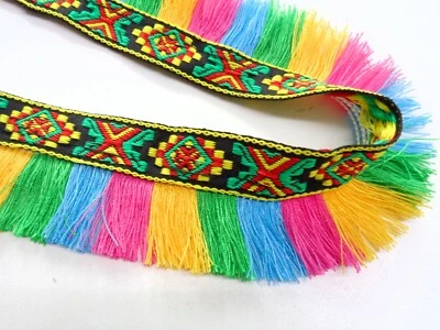 FRANSEN  Ethno Webband,Aztekisch, Indianisch,Boho, Hippie,folklore, bunt ,50 mm - Bild 1 von 2