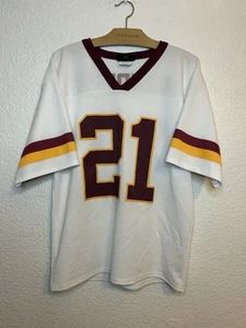 Camiseta deportiva blanca de fútbol americano con logotipo de los Washington Redskins #21 de Deion Sanders para hombre M - Imagen 1 de 5