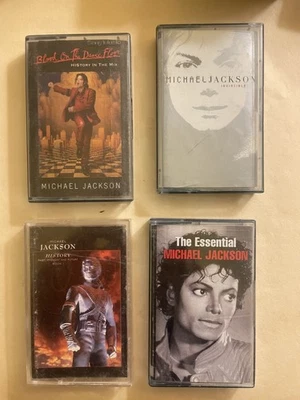 4 Michael Jackson Cassettes (MADE IN INDIA - History Invincible Essential BOTDF) - Image 1 of 4