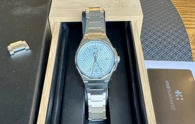 Reloj Christopher Ward The Twelve 40mm Azul Glaciar Acero Pulsera Caja Papeles Foto 1 de 4