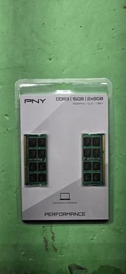 NEW 16GB (2x8GB) PC3-12800s DDR3-1600MHz 2Rx8 Non-ECC PNY 64D0JKHNK Ram Memory - Image 1 of 2