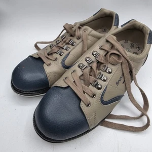 Brunswick Tan Blue Men's Bowling Shoes 11 W Zone 11W - Picture 1 of 7