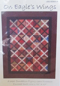 ON EAGLE'S WINGS Flying Geese Pineapple Foundation Laundry Basket Quilt Pattern - Picture 1 of 2