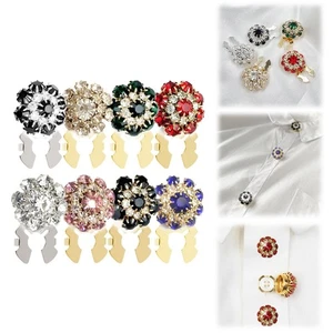 Detachable Clothing Shirt Clips Jewelry Button Suit Tailcoat Shirt Accessories - Picture 1 of 41